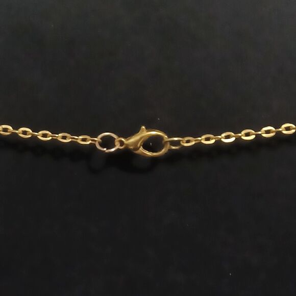 Gold-Tone Rhinestone Cross Pendant Necklace, 18" - Picture 3 of 3